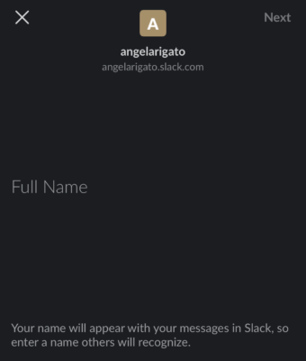 Slack Select Name